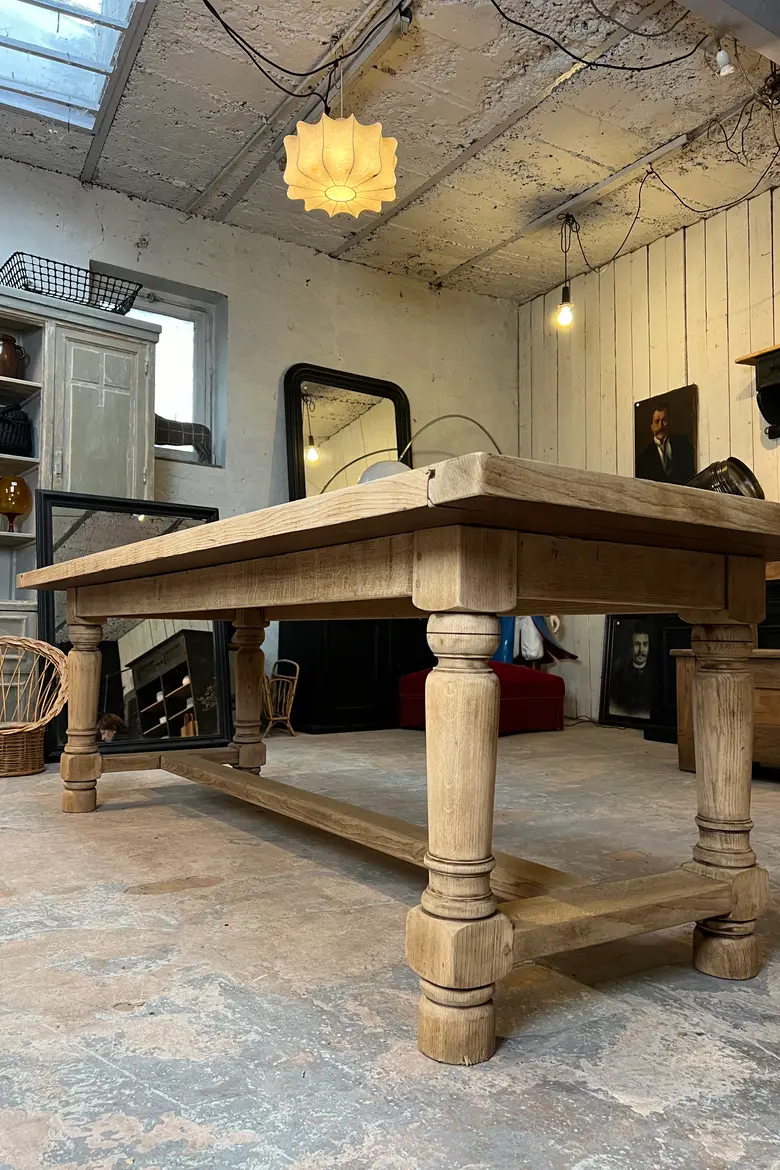 Table de ferme en chêne