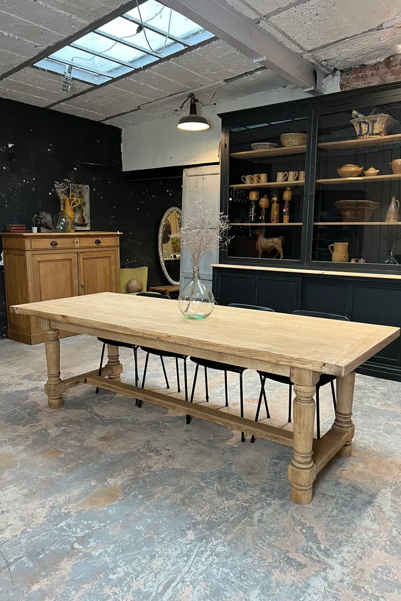 Table de ferme en chêne
