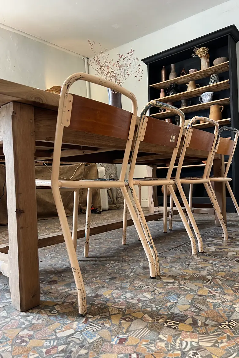 Table de ferme en chêne