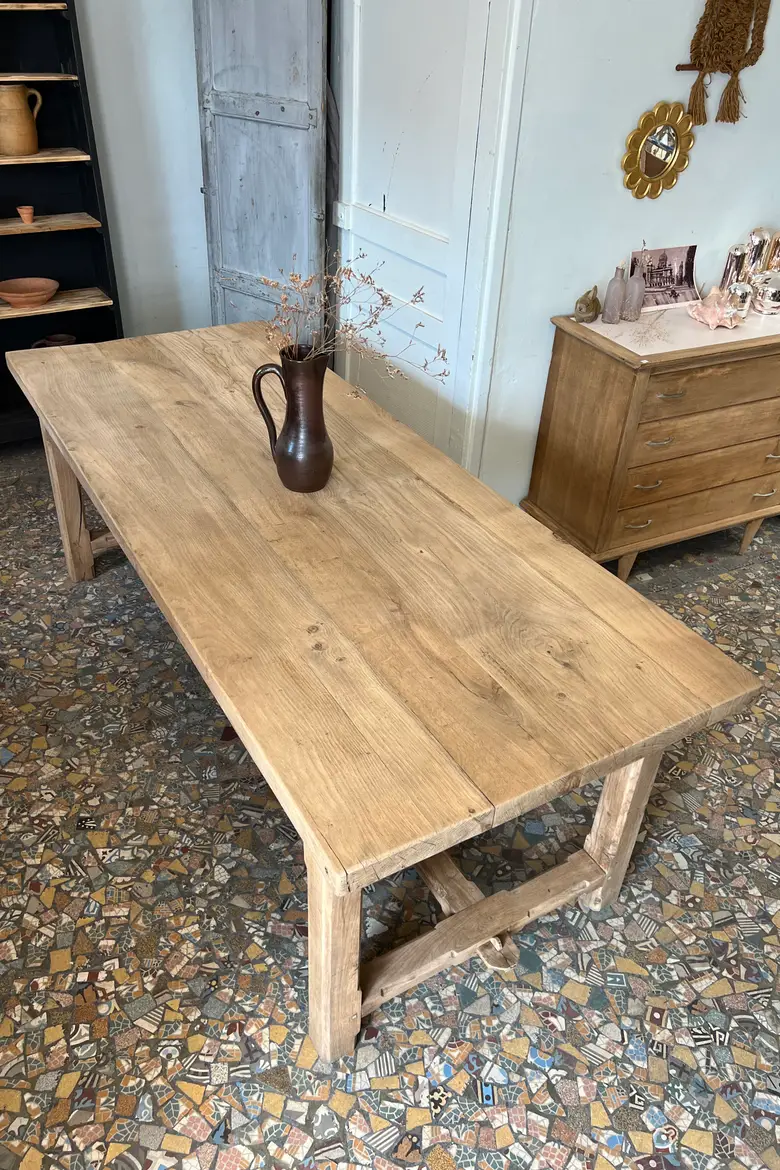 Table de ferme en chêne