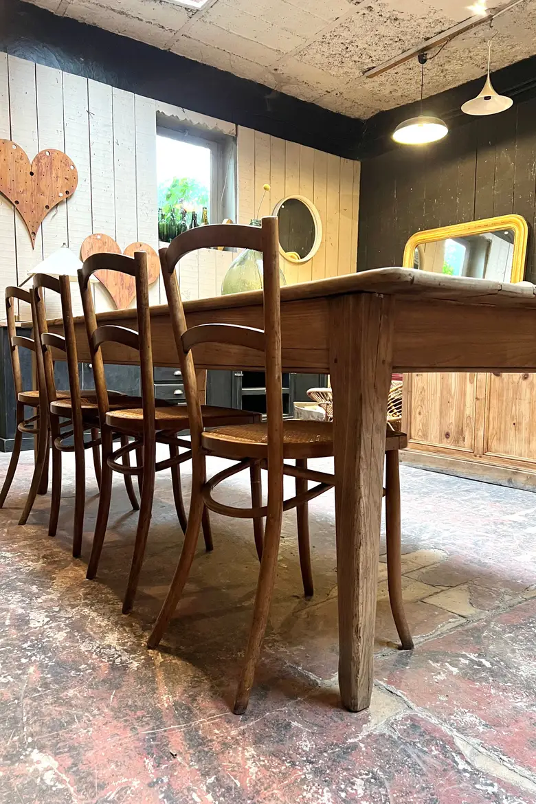 Table de ferme en orme Début XXème