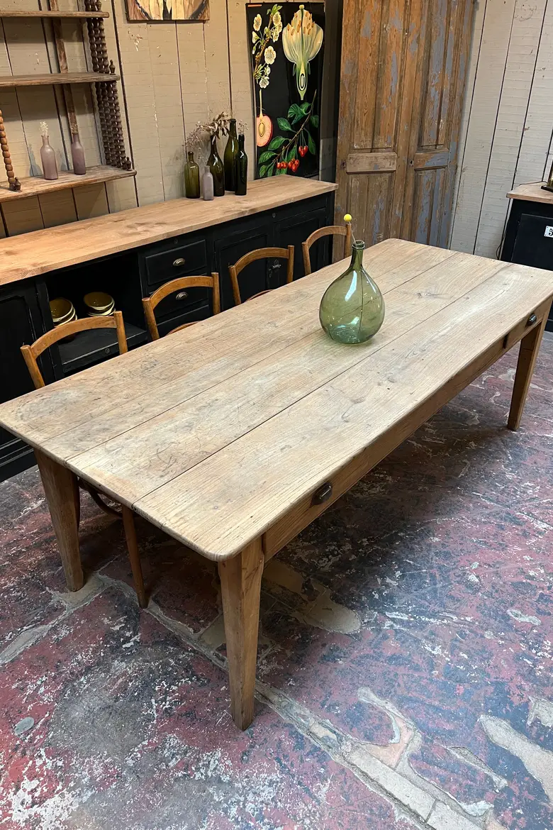 Table de ferme en orme Début XXème
