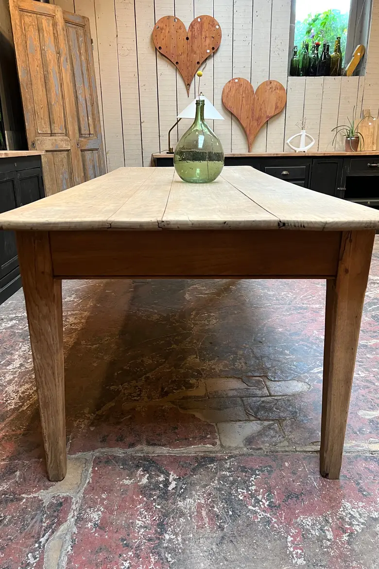 Table de ferme en orme Début XXème