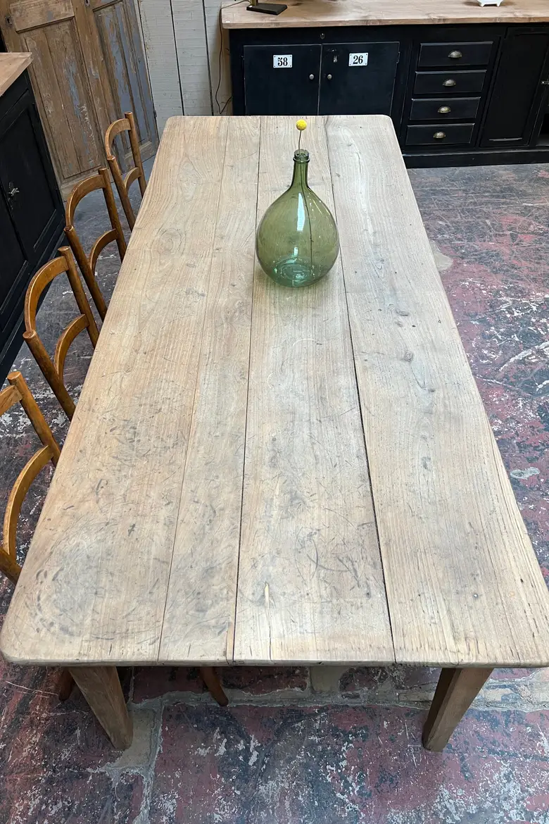 Table de ferme en orme Début XXème