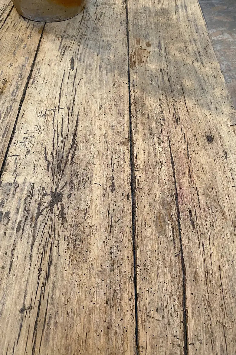 Table de ferme en peuplier Début XXème