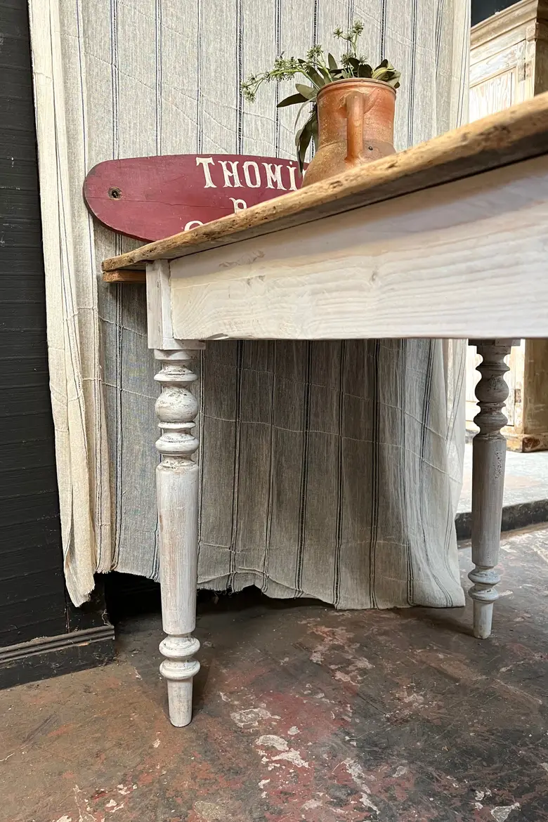 Table de ferme en sapin Début XXème