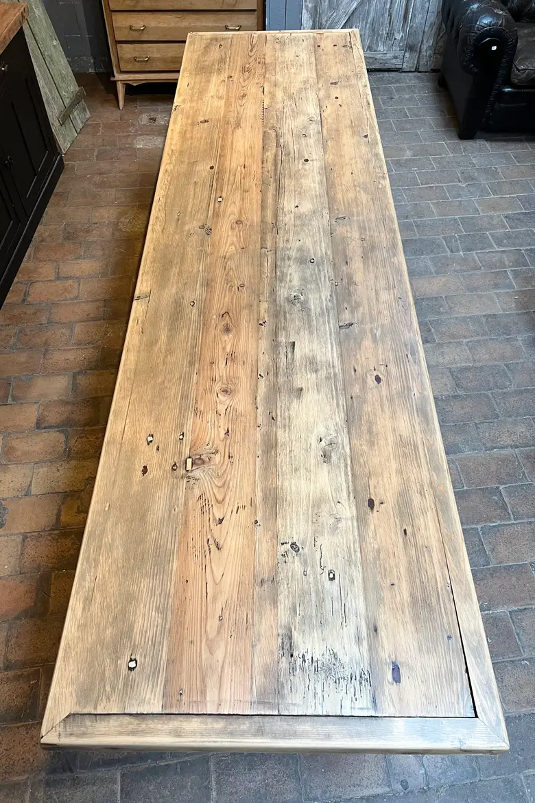 Table de ferme en sapin Début XXème