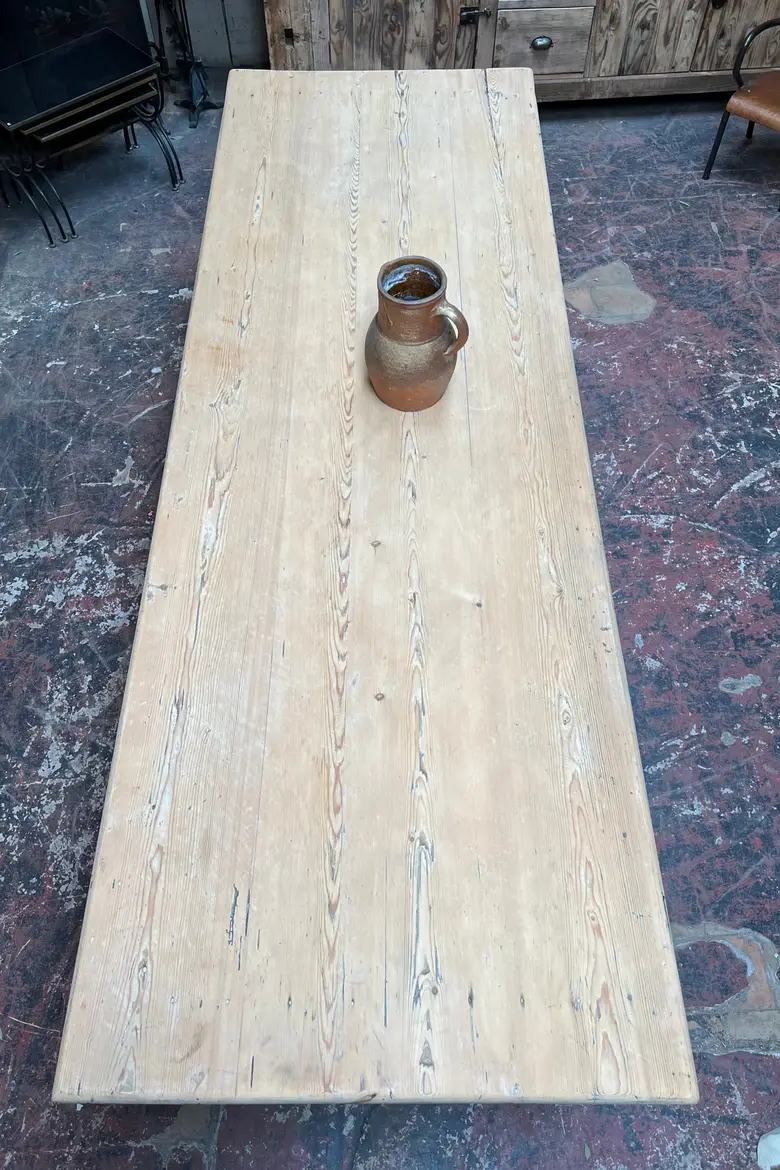 Table de ferme en sapin Début XXème