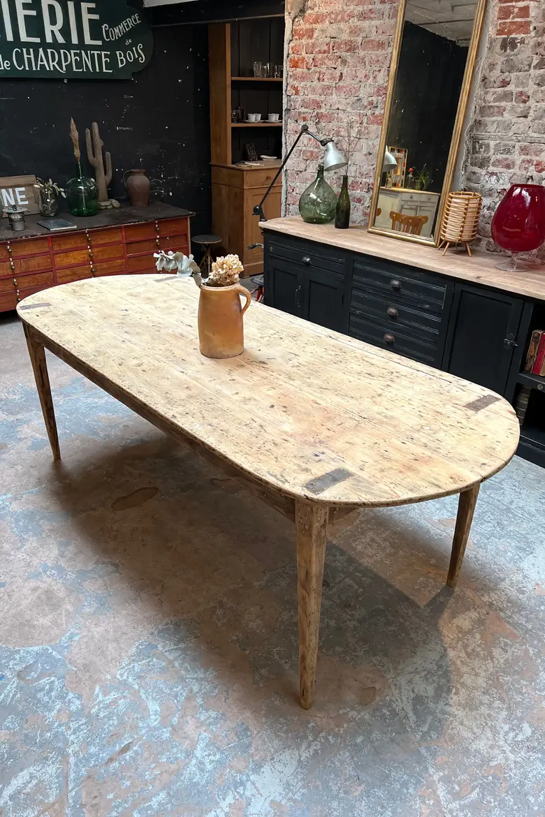 Table de ferme ovale Début XXème