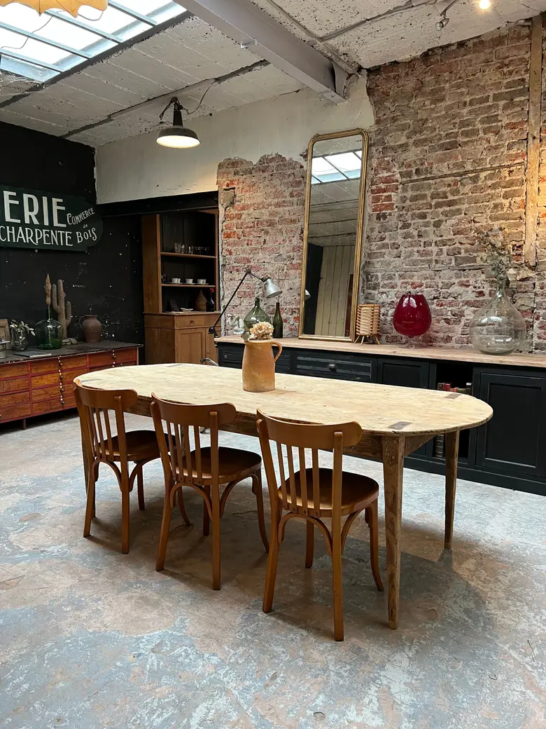 Table de ferme ovale Début XXème