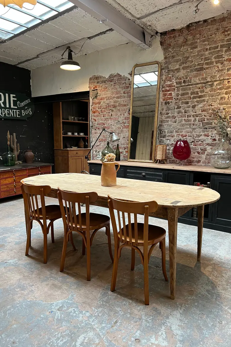 Table de ferme ovale Début XXème