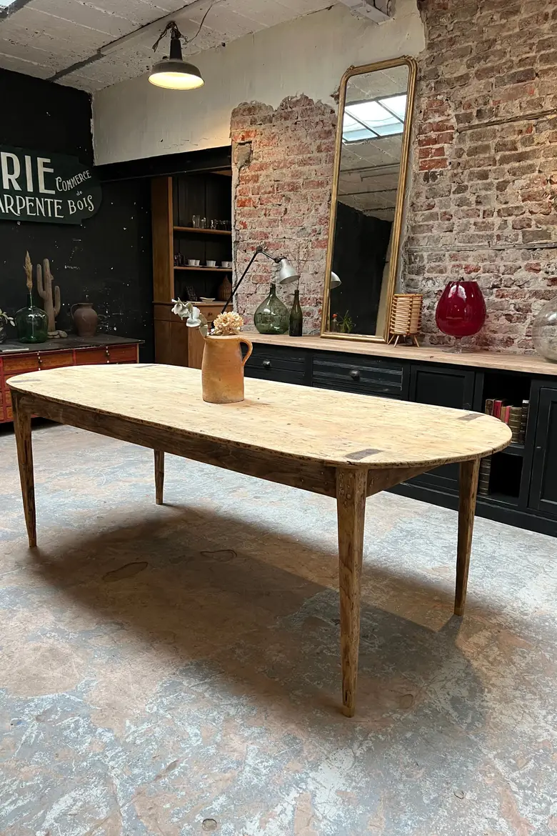 Table de ferme ovale Début XXème