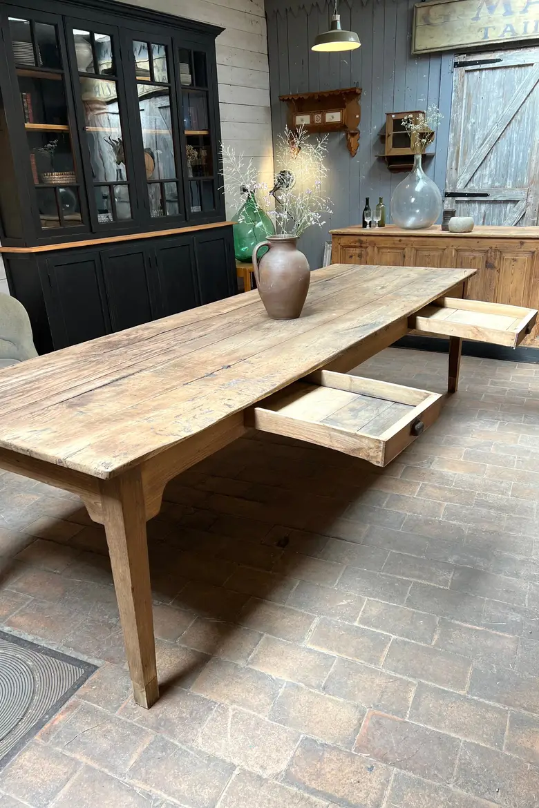 Table de ferme XIXème en chêne