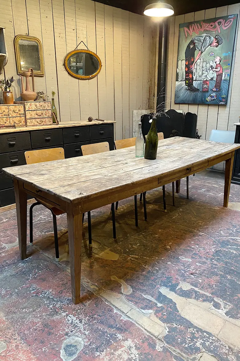Table de ferme XVIIIème en chêne