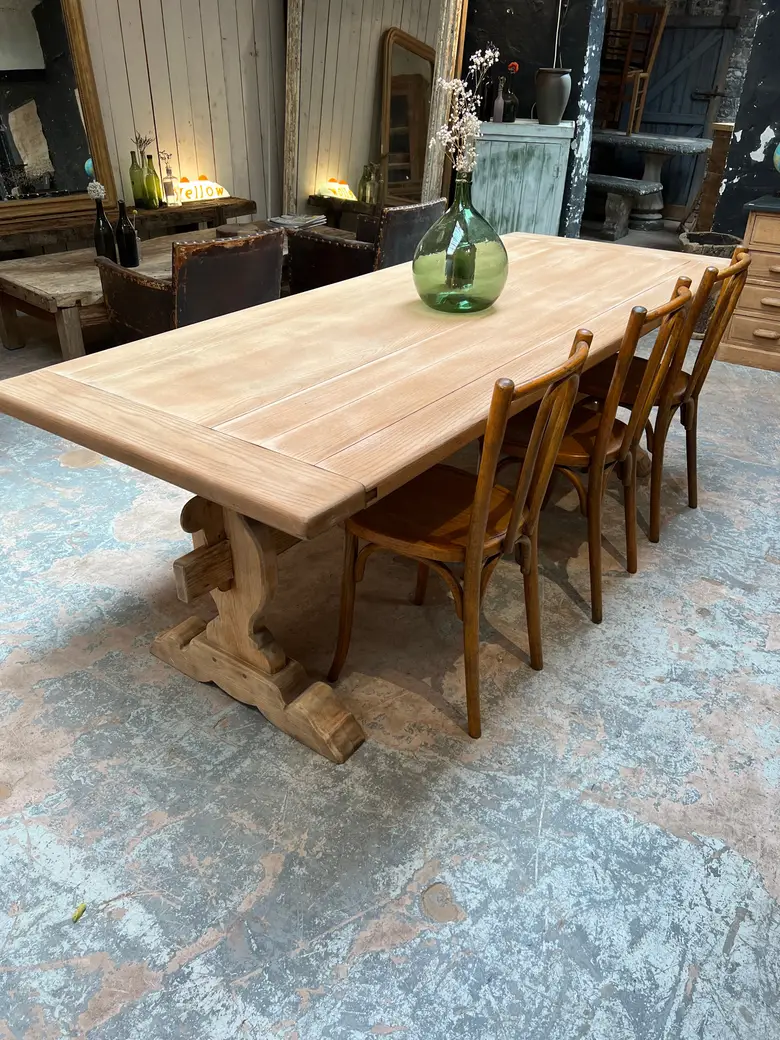 Table de monastère en chêne 1960