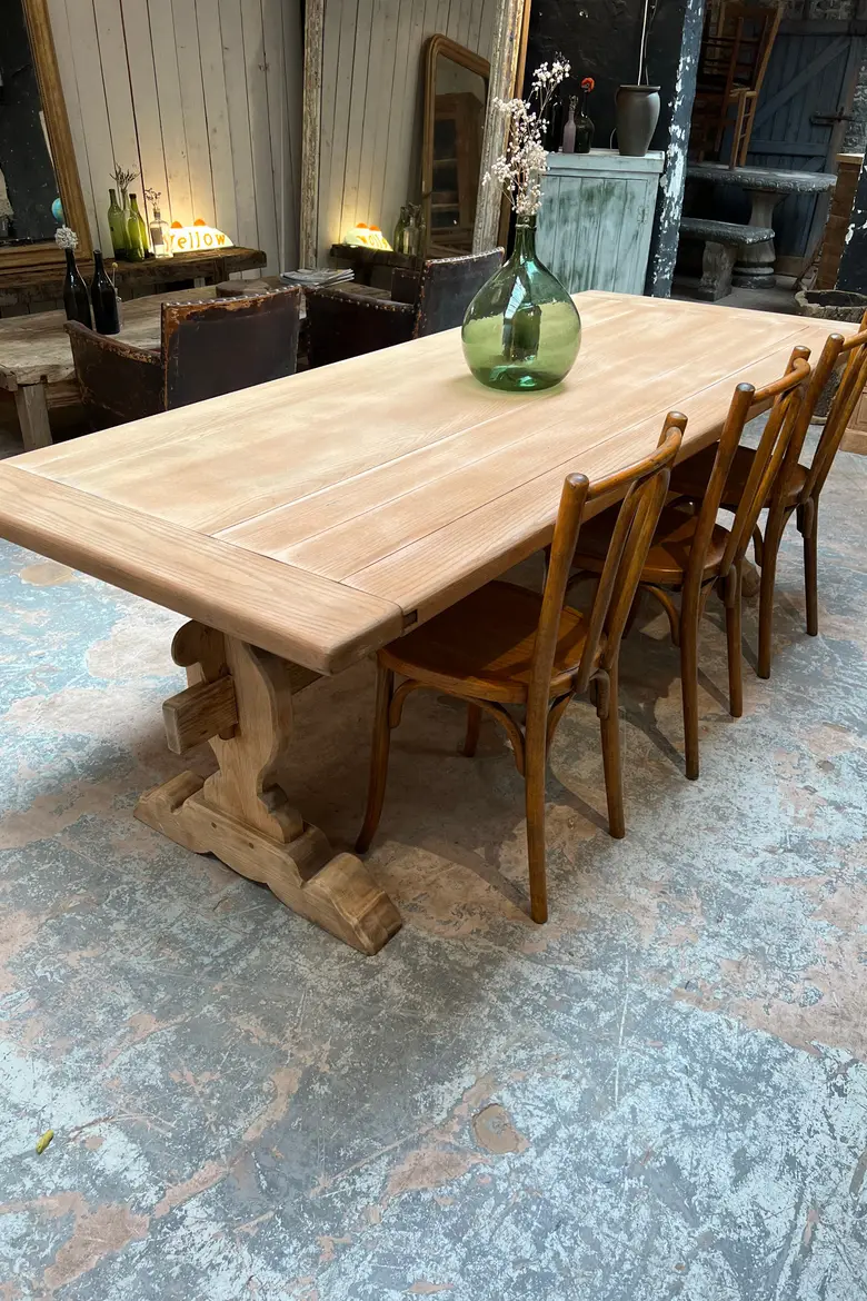 Table de monastère en chêne 1960