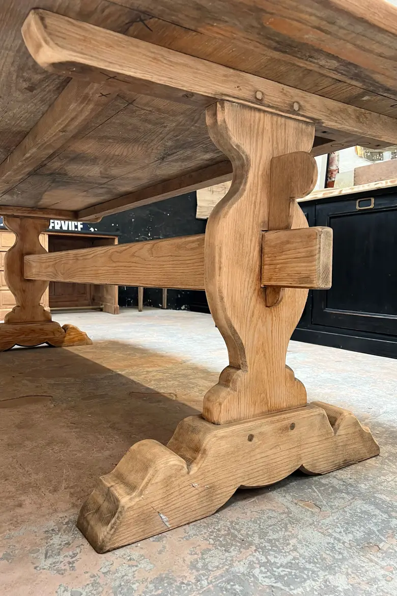 Table de monastère en chêne 1960