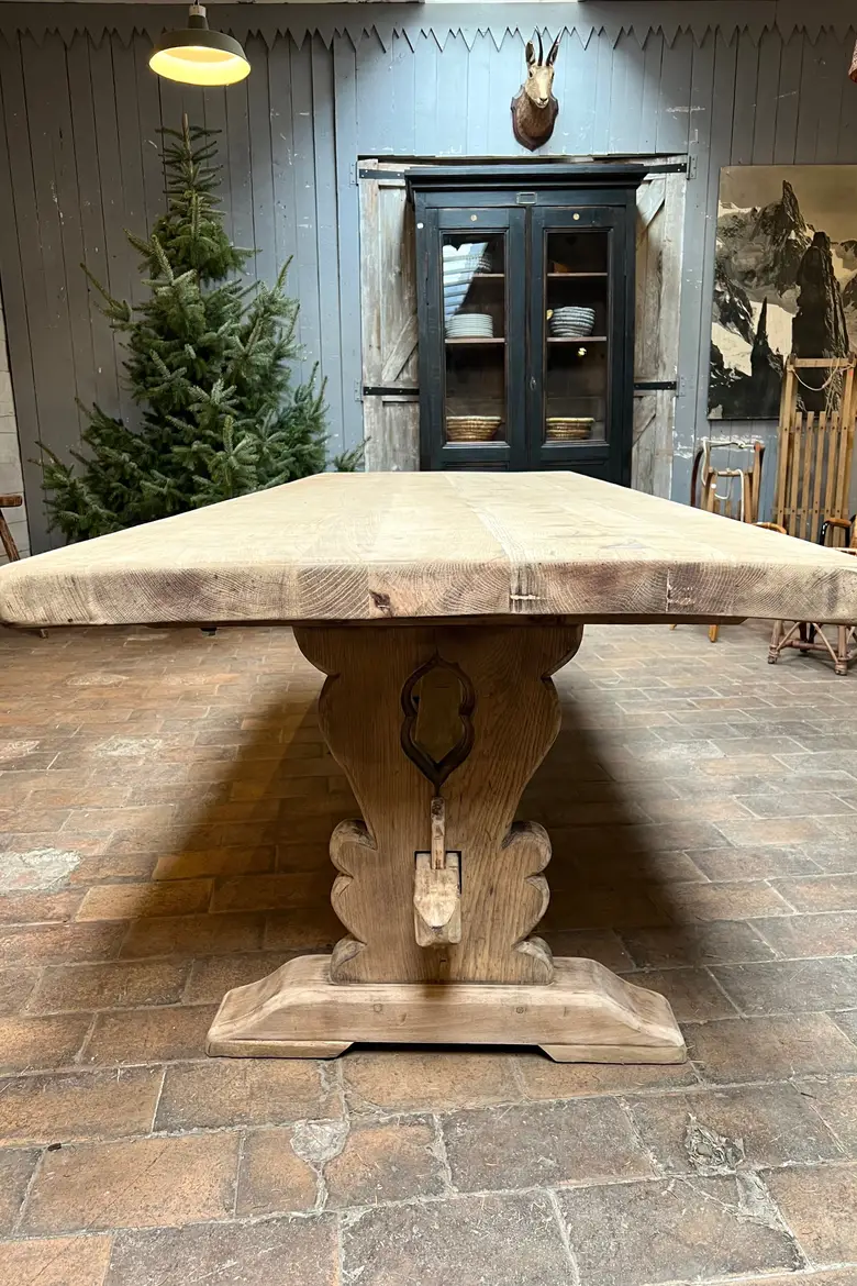 Table de monastère en chêne Début XXème