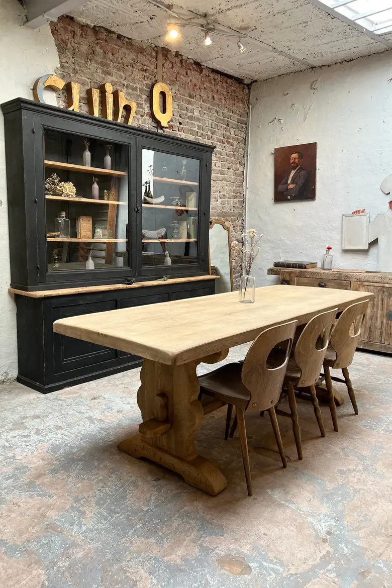 Table de monastère en chêne Début XXème