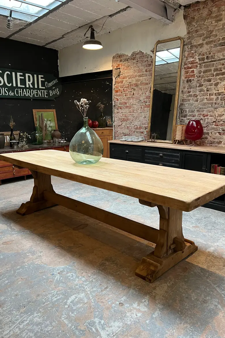 Table de monastère en chêne Début XXème