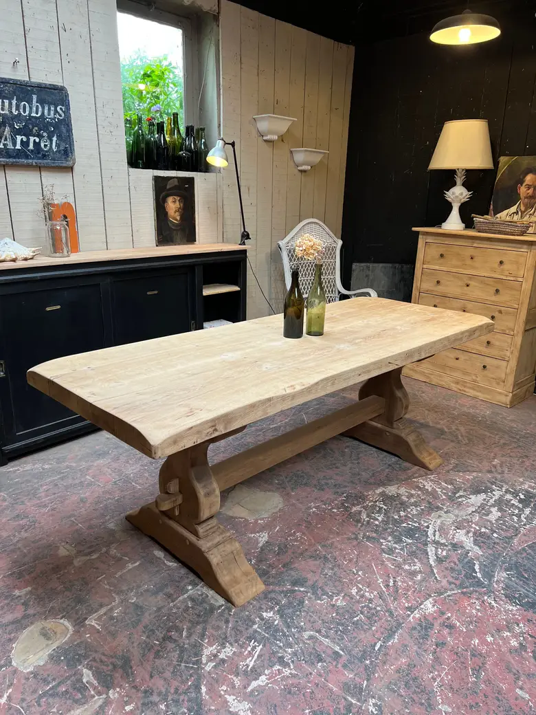 Table de monastère en chêne Début XXème