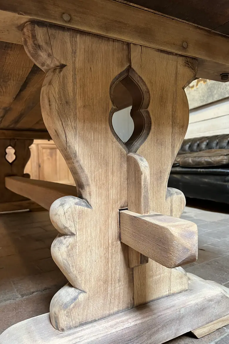 Table de monastère en chêne Début XXème