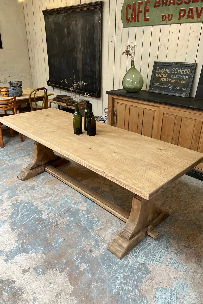 Table de monastère en chêne Début XXème