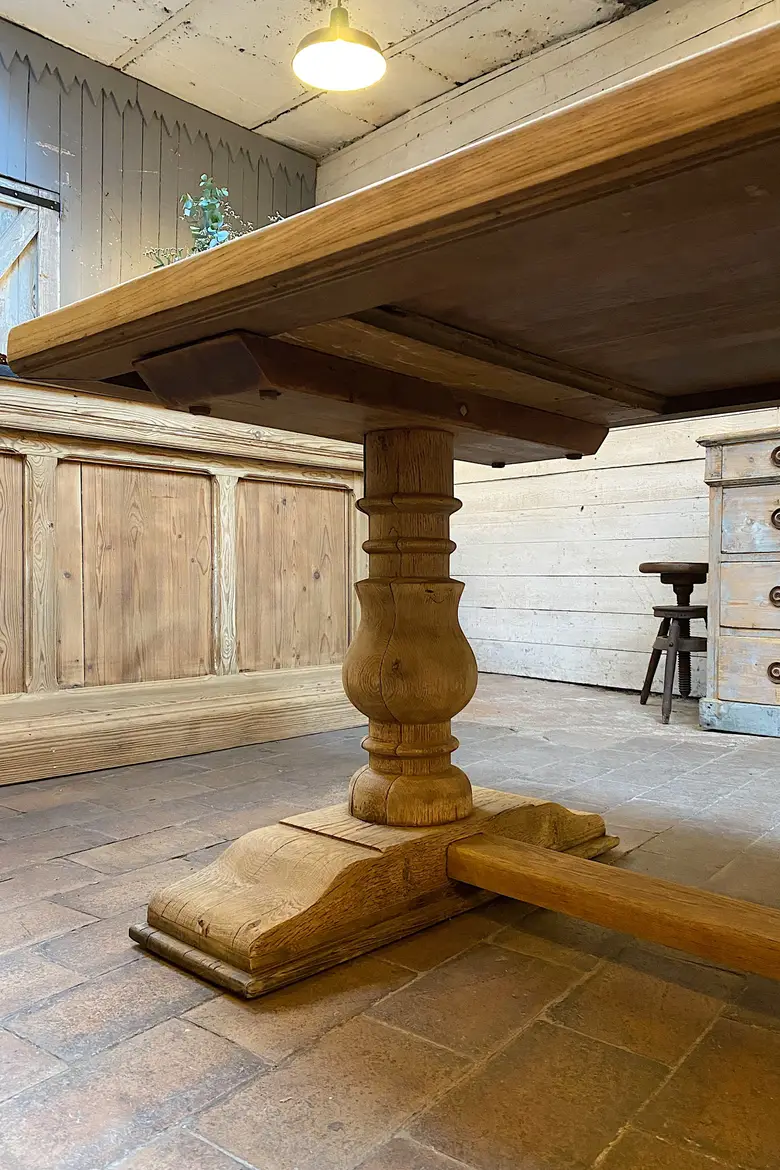 Table de monastère en chêne Début XXème