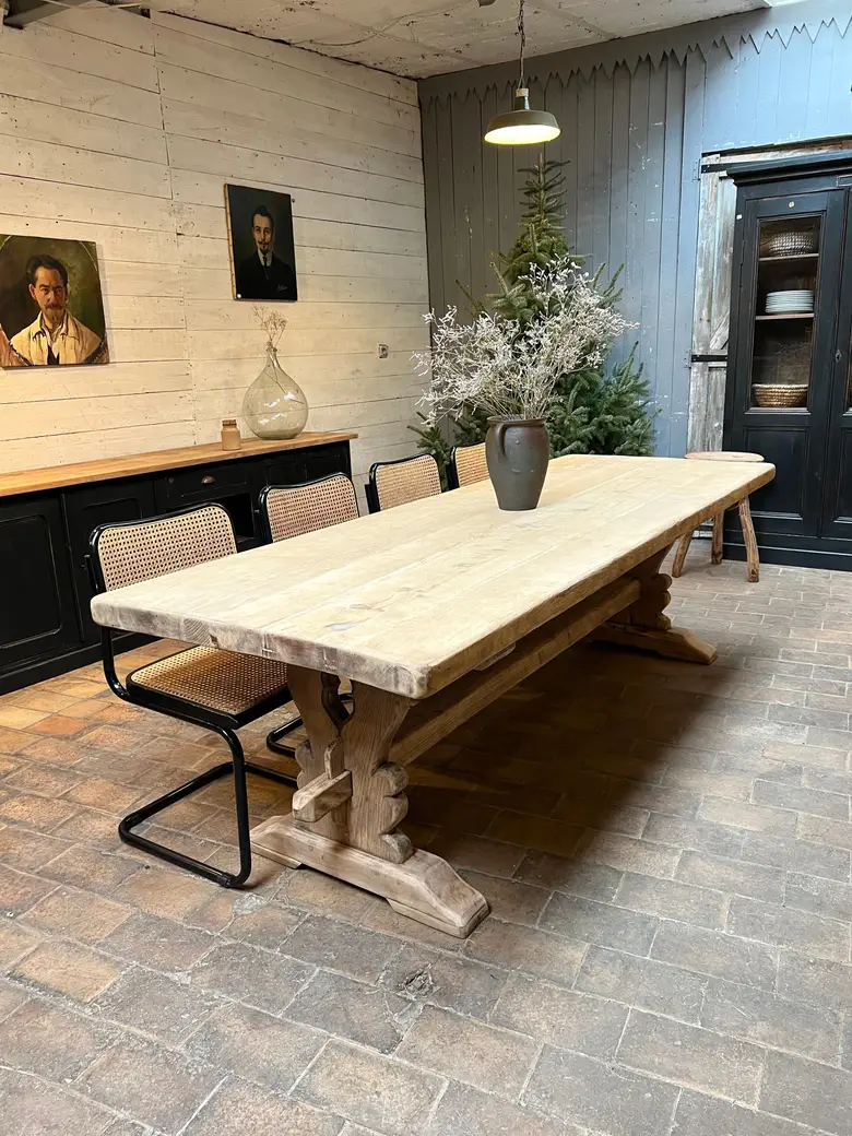 Table de monastère en chêne Début XXème