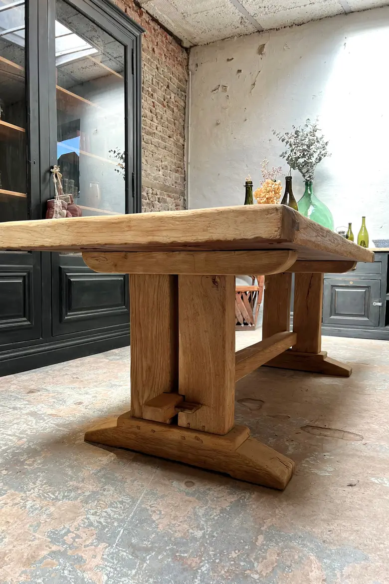 Table de monastère en chêne Début XXème