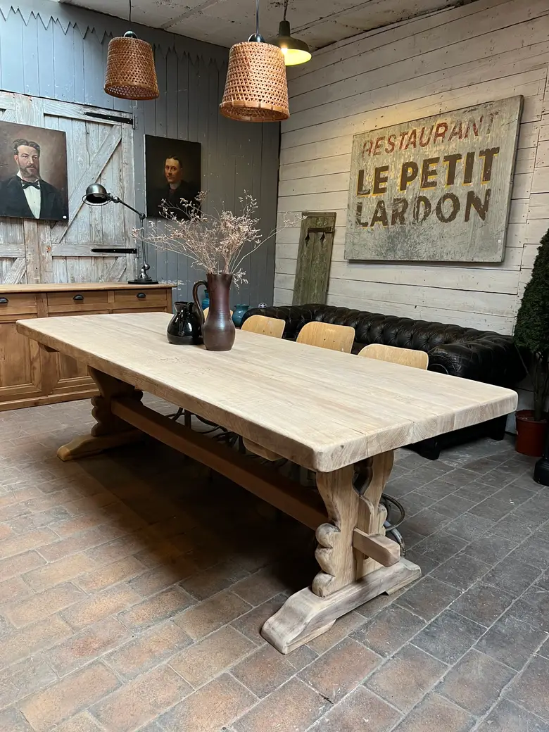 Table de monastère en chêne Début XXème
