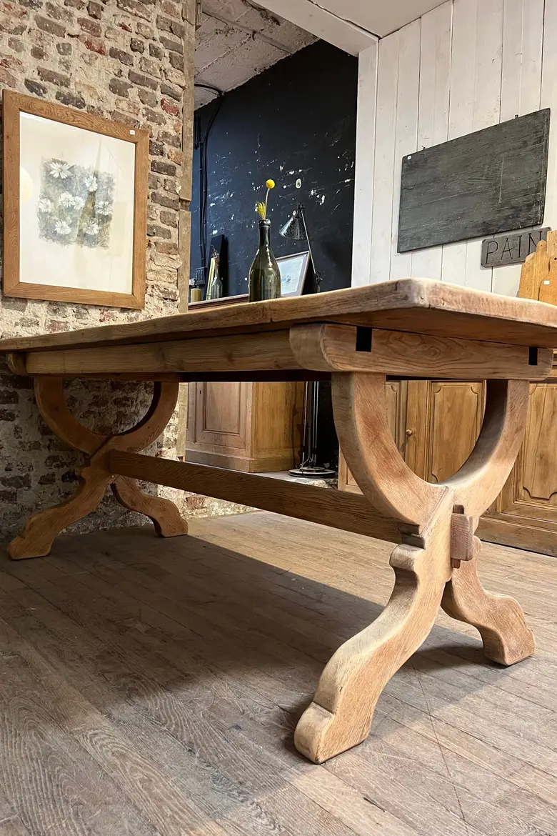 Table de monastère en chêne Début XXème