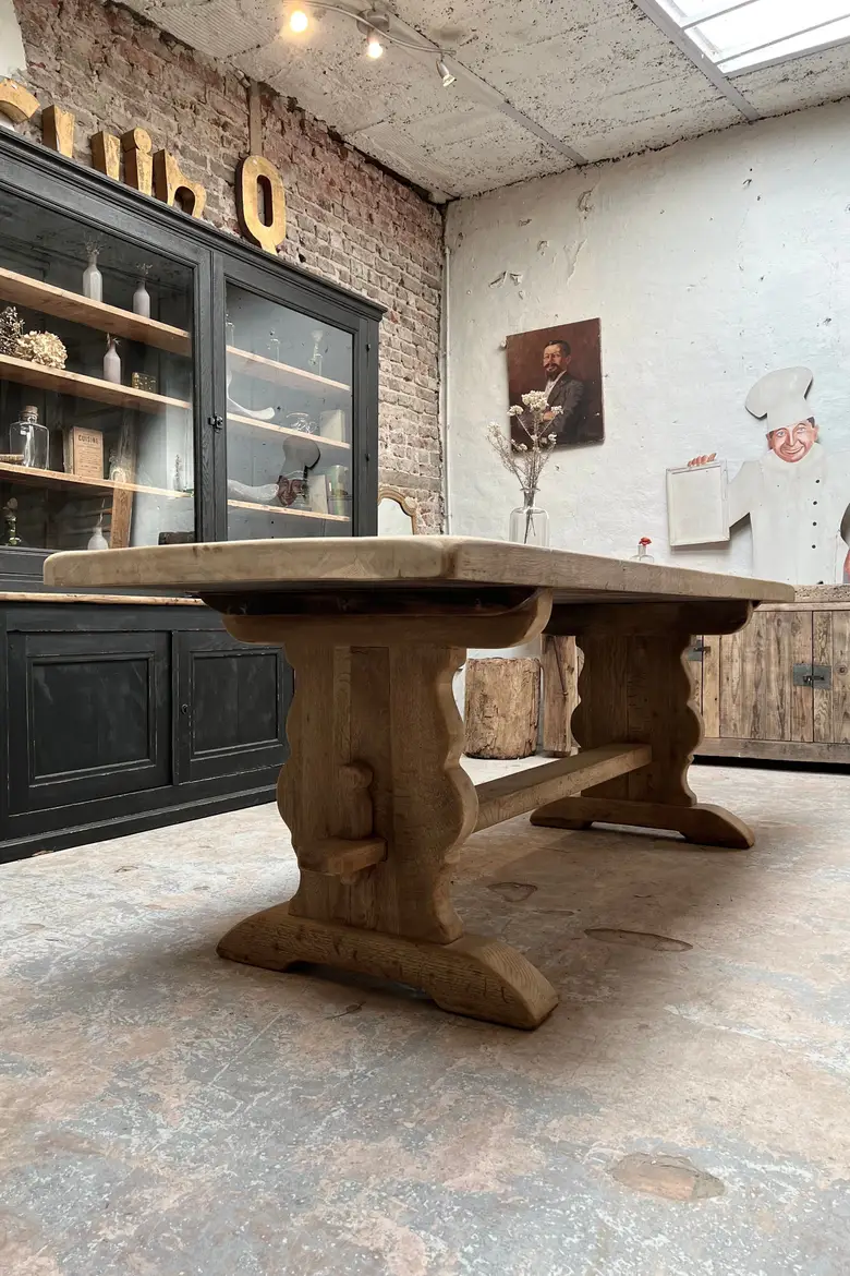 Table de monastère en chêne Début XXème