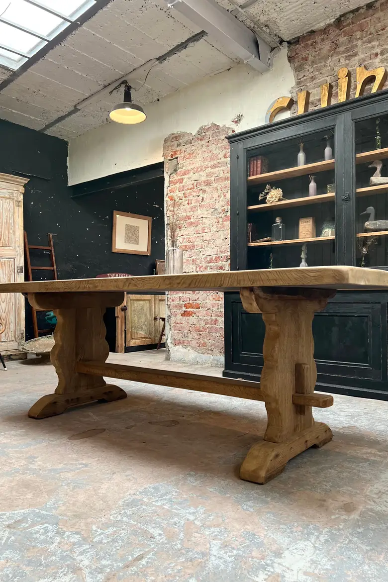 Table de monastère en chêne Début XXème