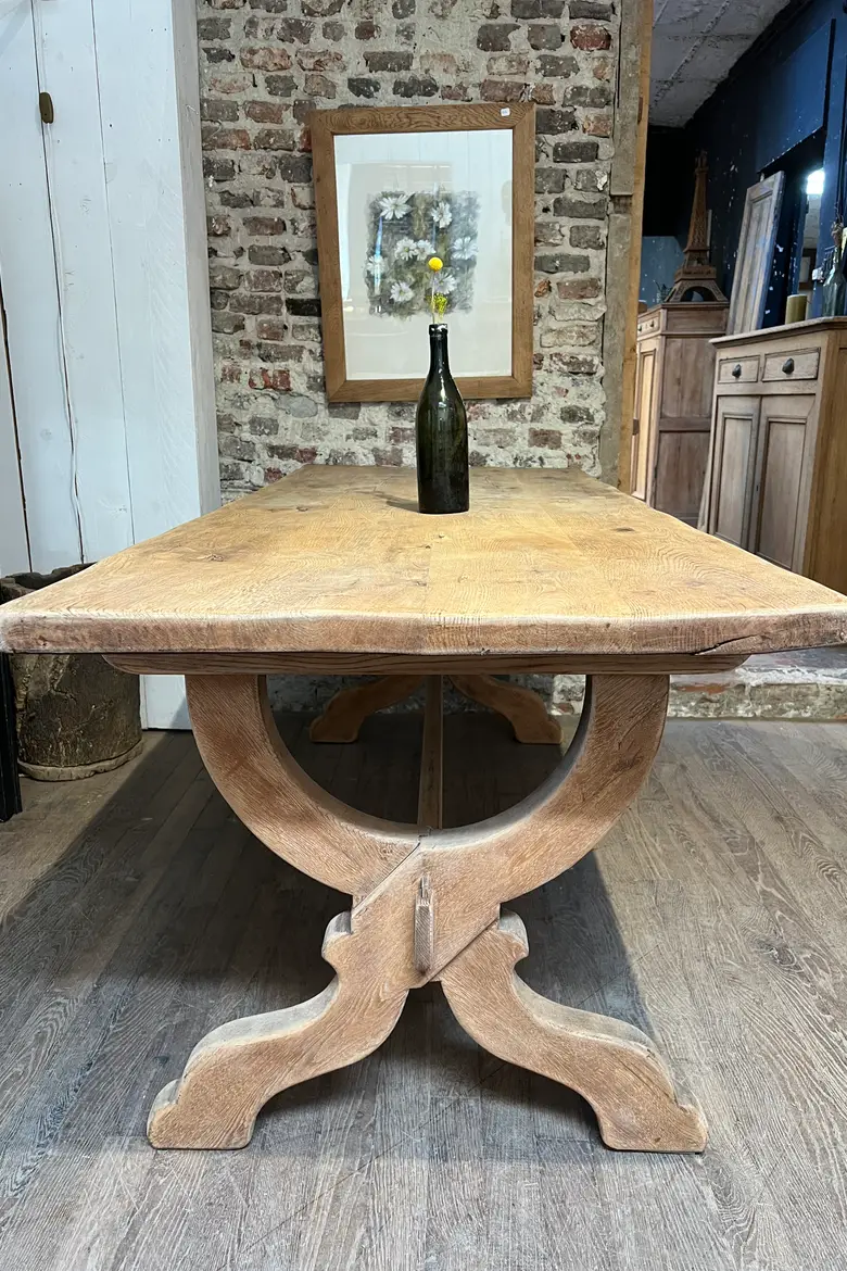 Table de monastère en chêne Début XXème
