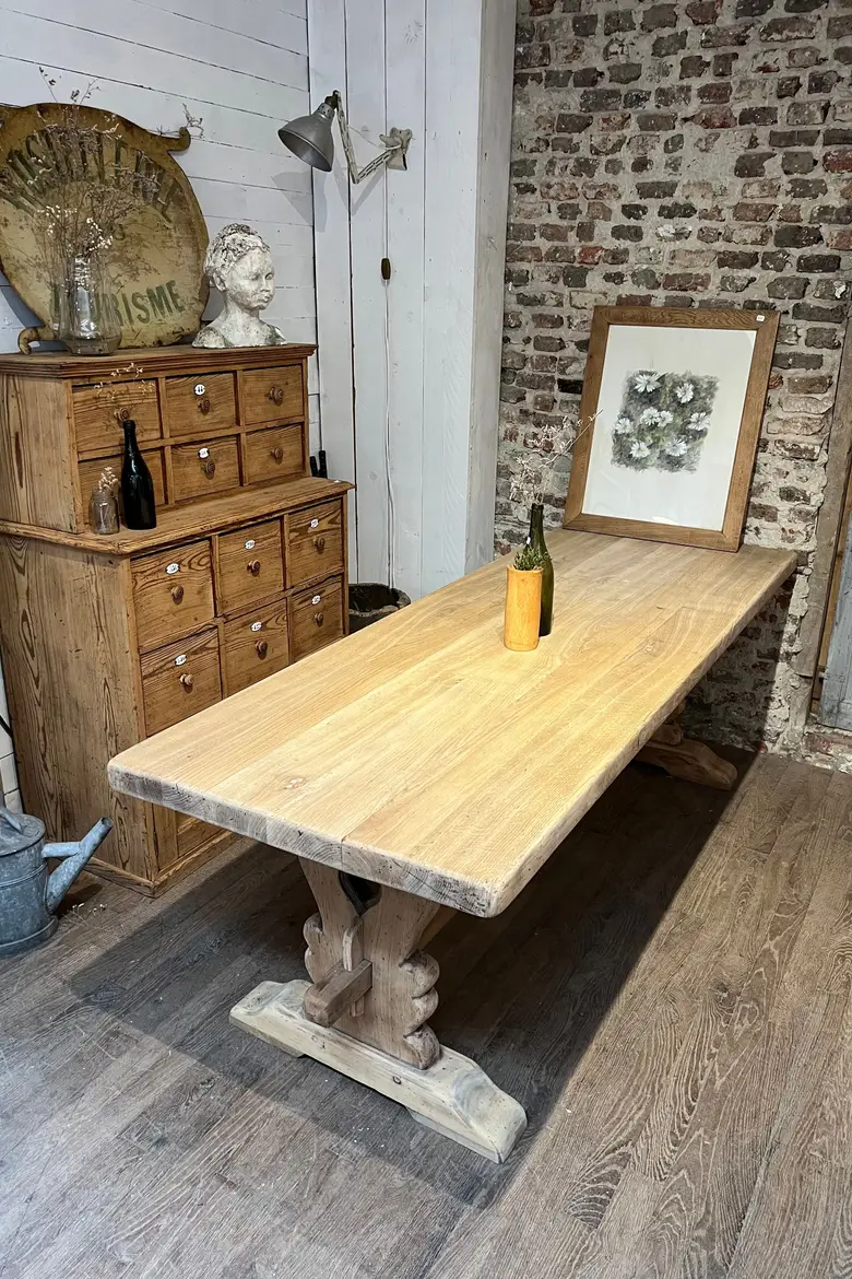 Table de monastère en chêne Début XXème