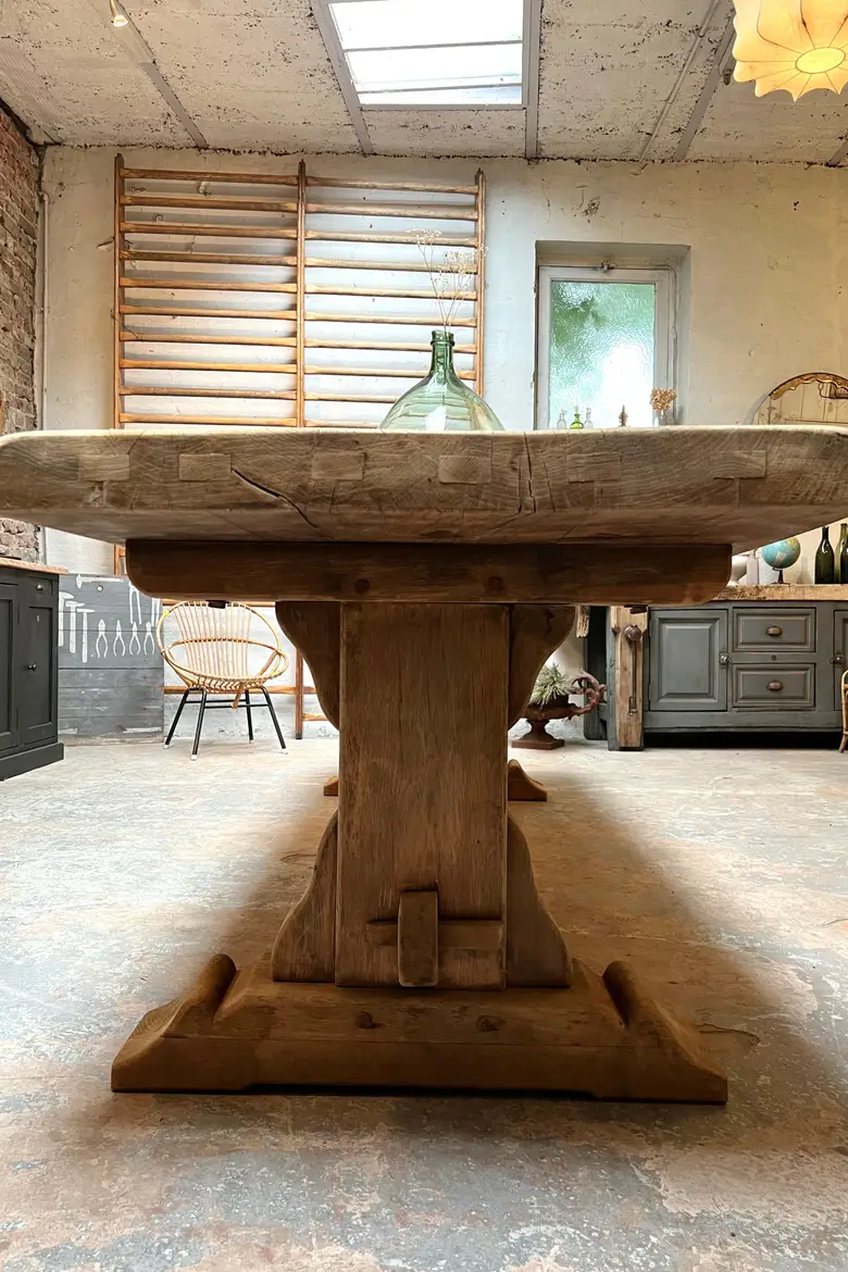 Table de monastère en chêne Début XXème