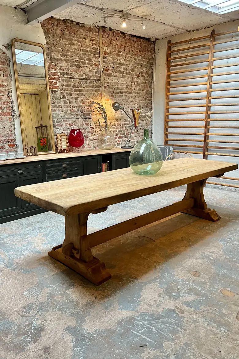 Table de monastère en chêne Début XXème