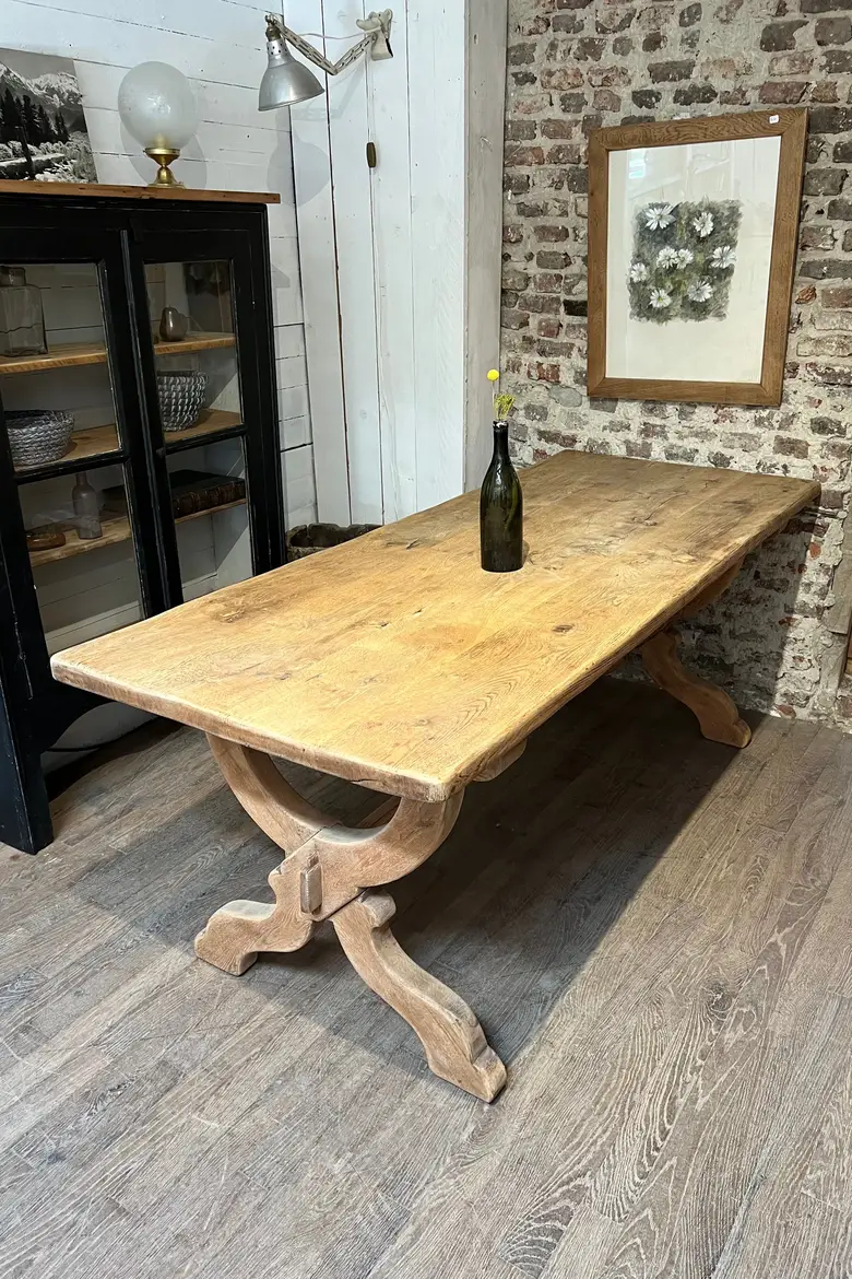 Table de monastère en chêne Début XXème