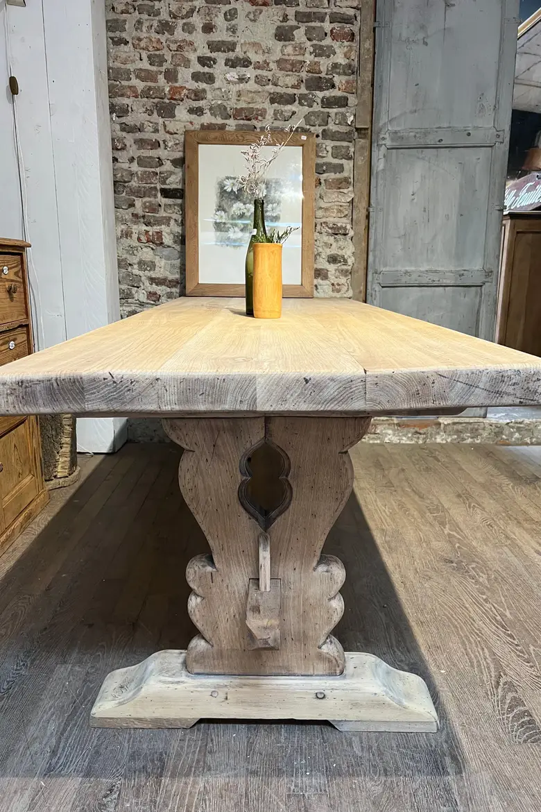 Table de monastère en chêne Début XXème