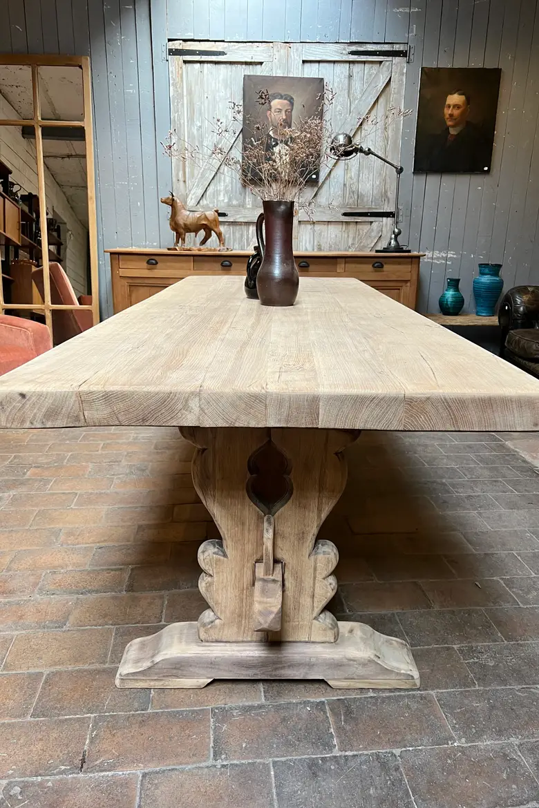 Table de monastère en chêne Début XXème