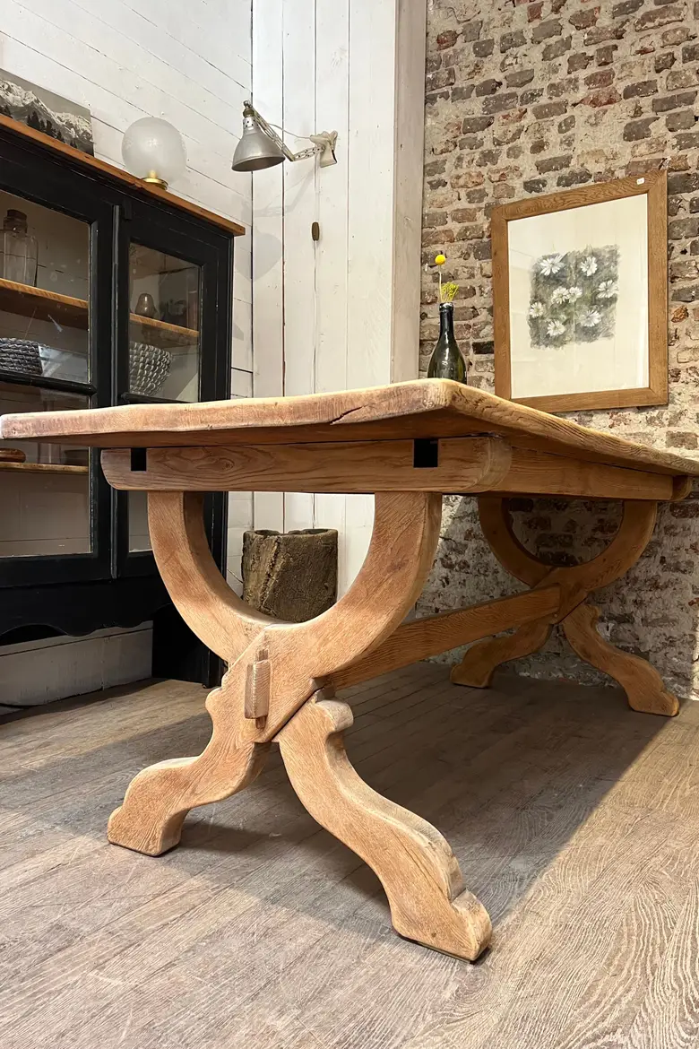 Table de monastère en chêne Début XXème