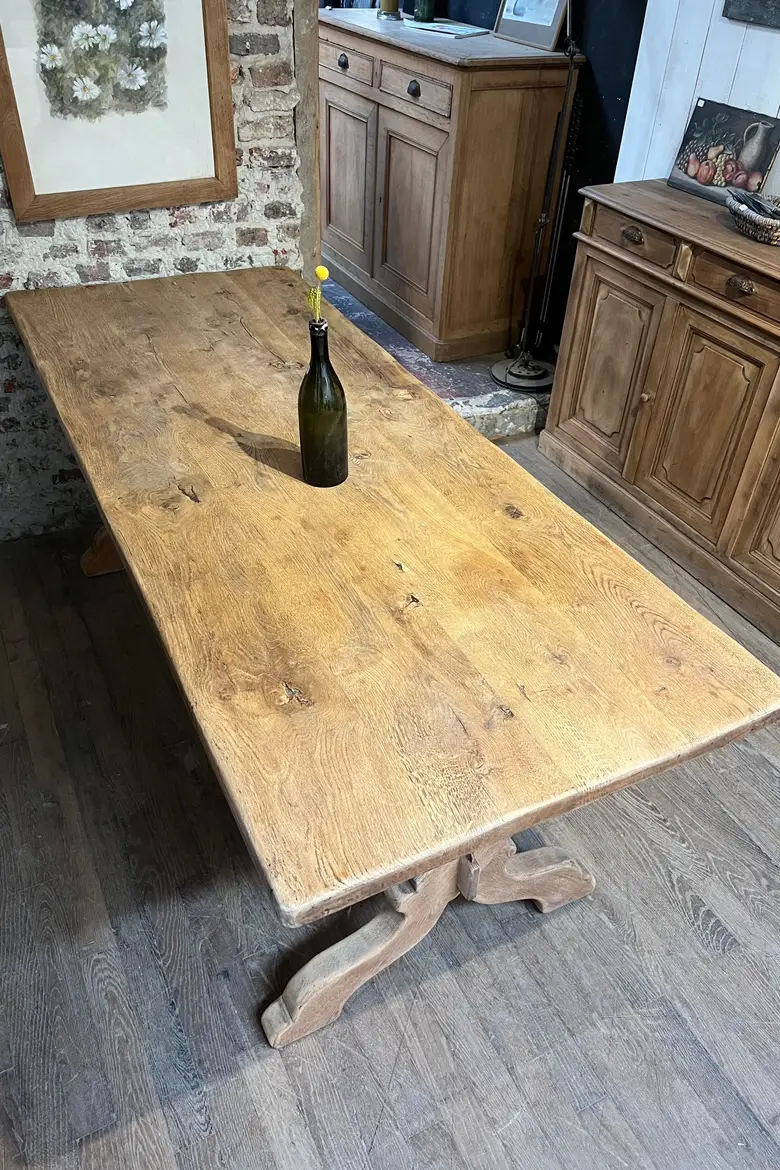 Table de monastère en chêne Début XXème