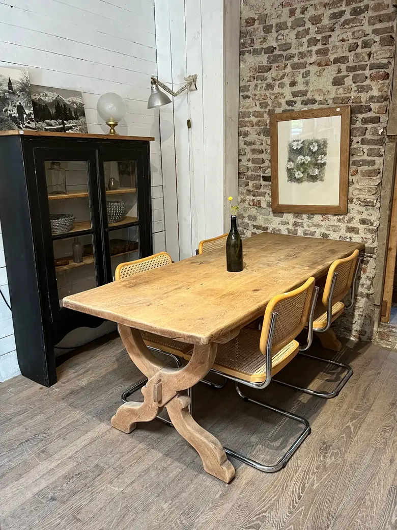 Table de monastère en chêne Début XXème