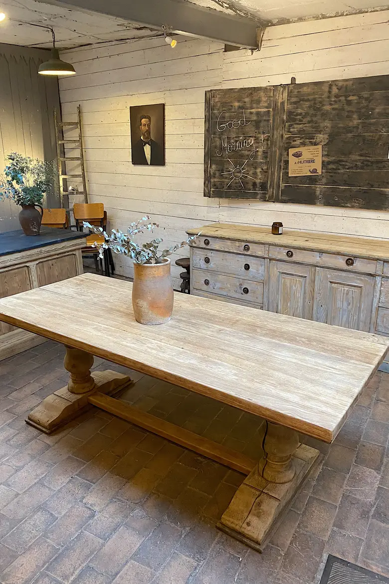 Table de monastère en chêne Début XXème