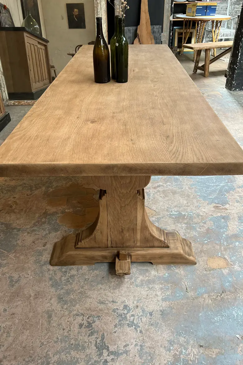 Table de monastère en chêne Début XXème