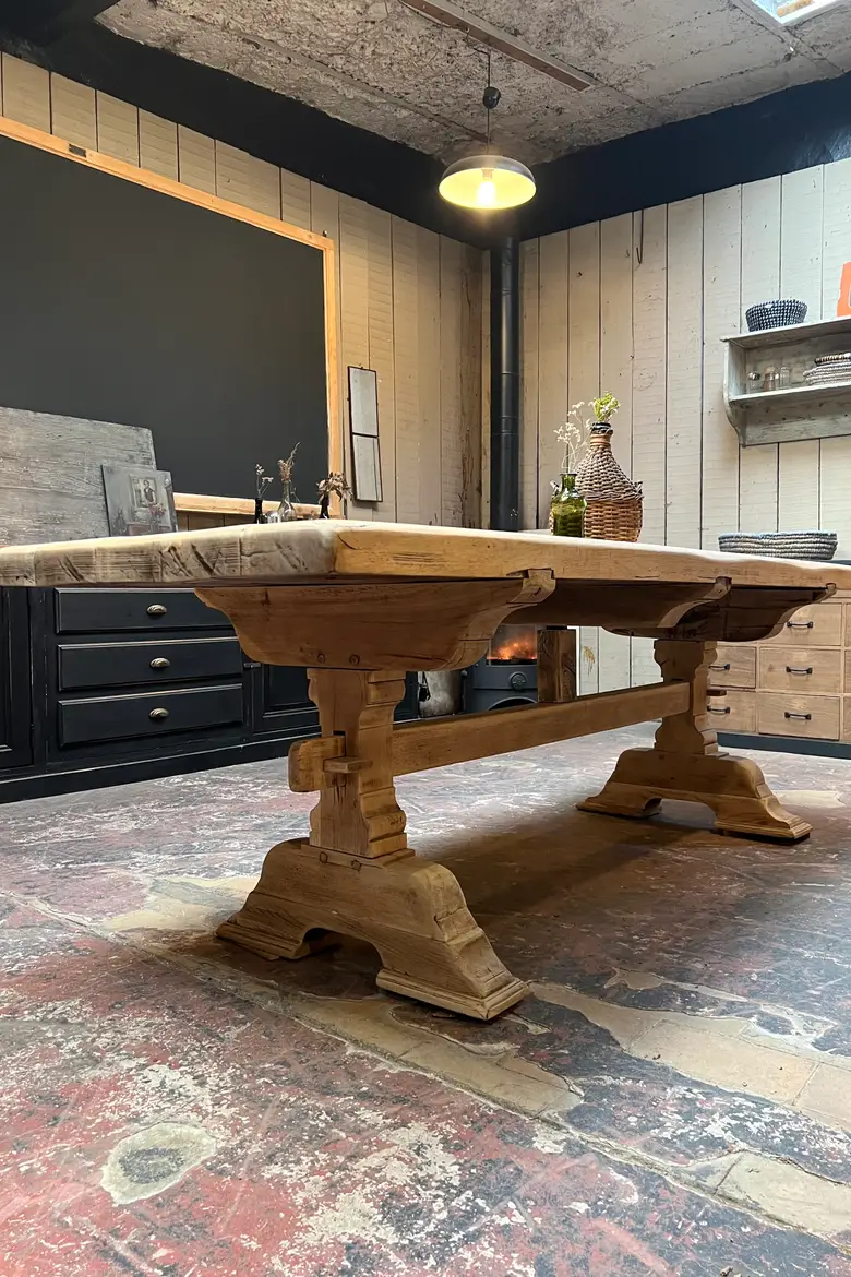 Table de monastère en chêne Début XXème
