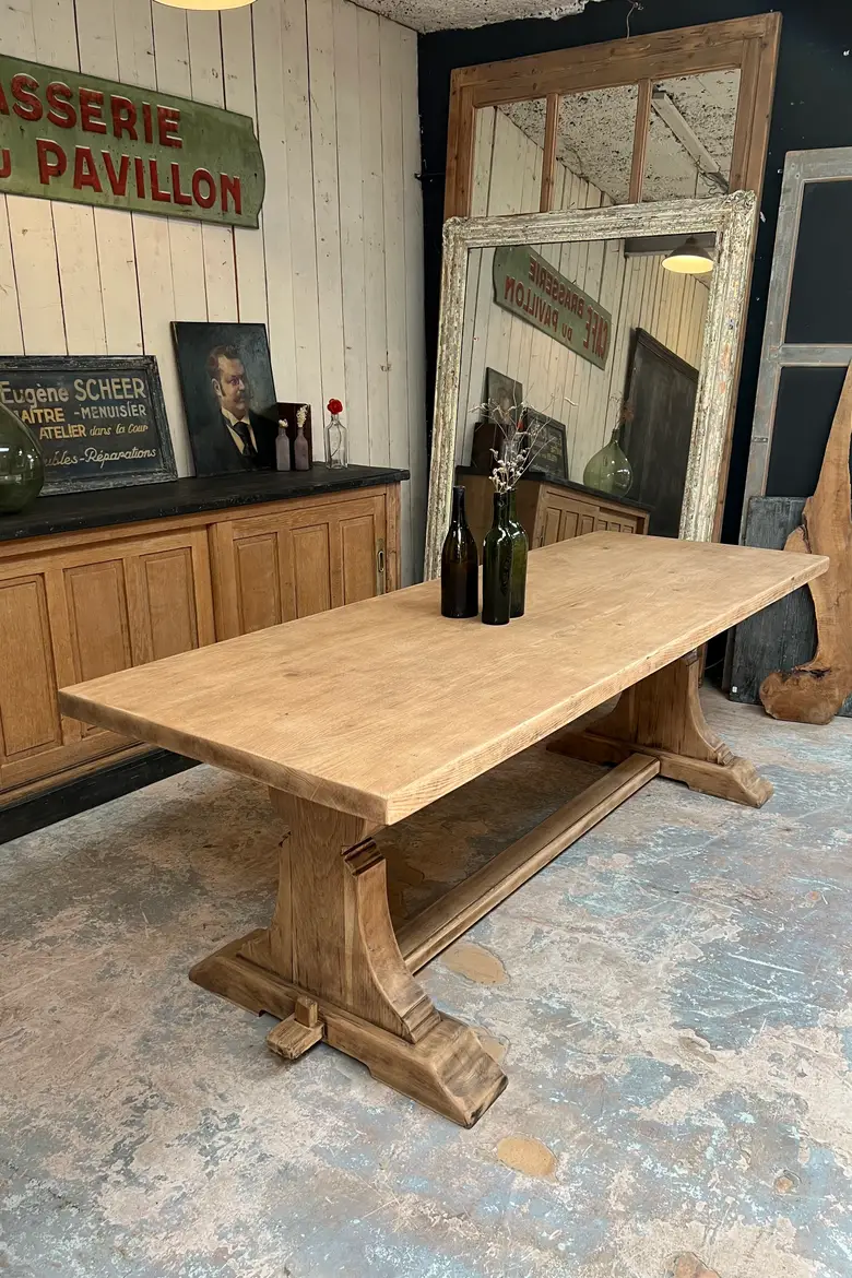 Table de monastère en chêne Début XXème