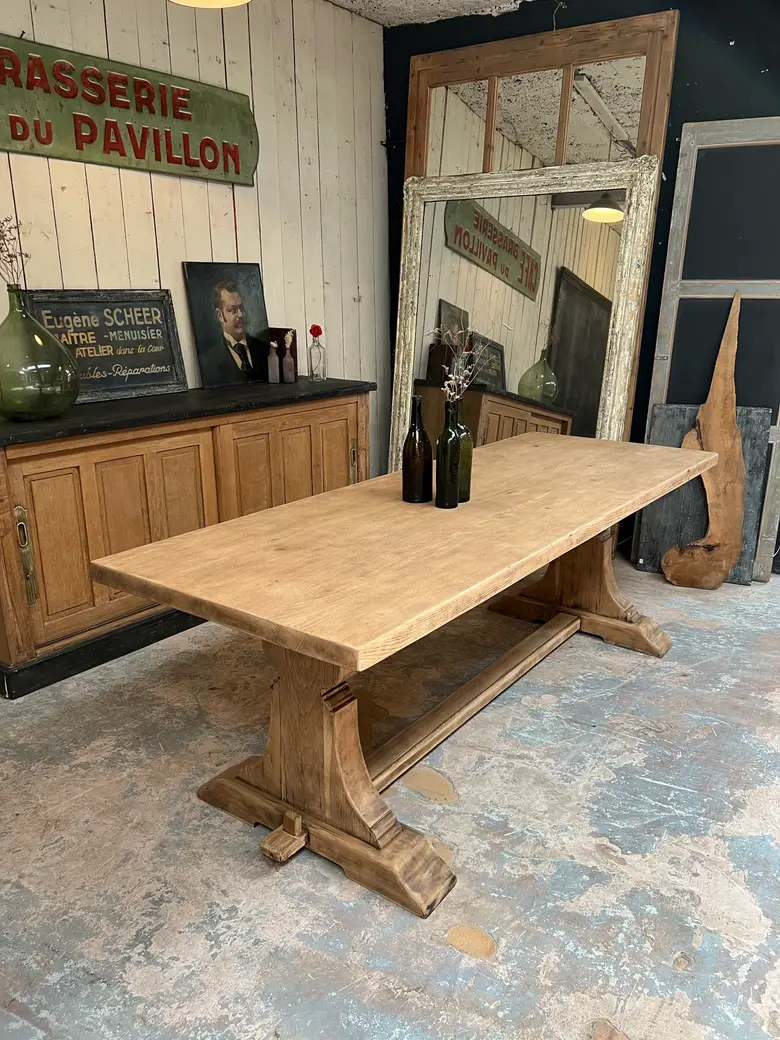 Table de monastère en chêne Début XXème