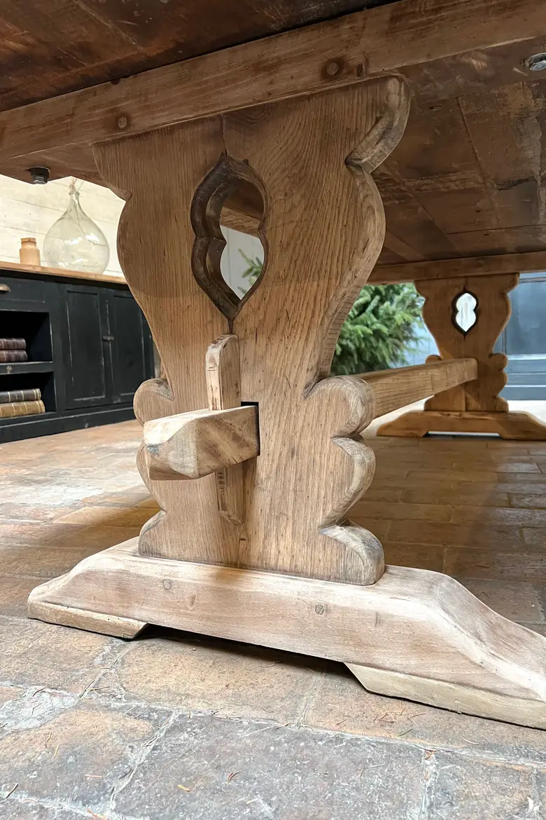 Table de monastère en chêne Début XXème